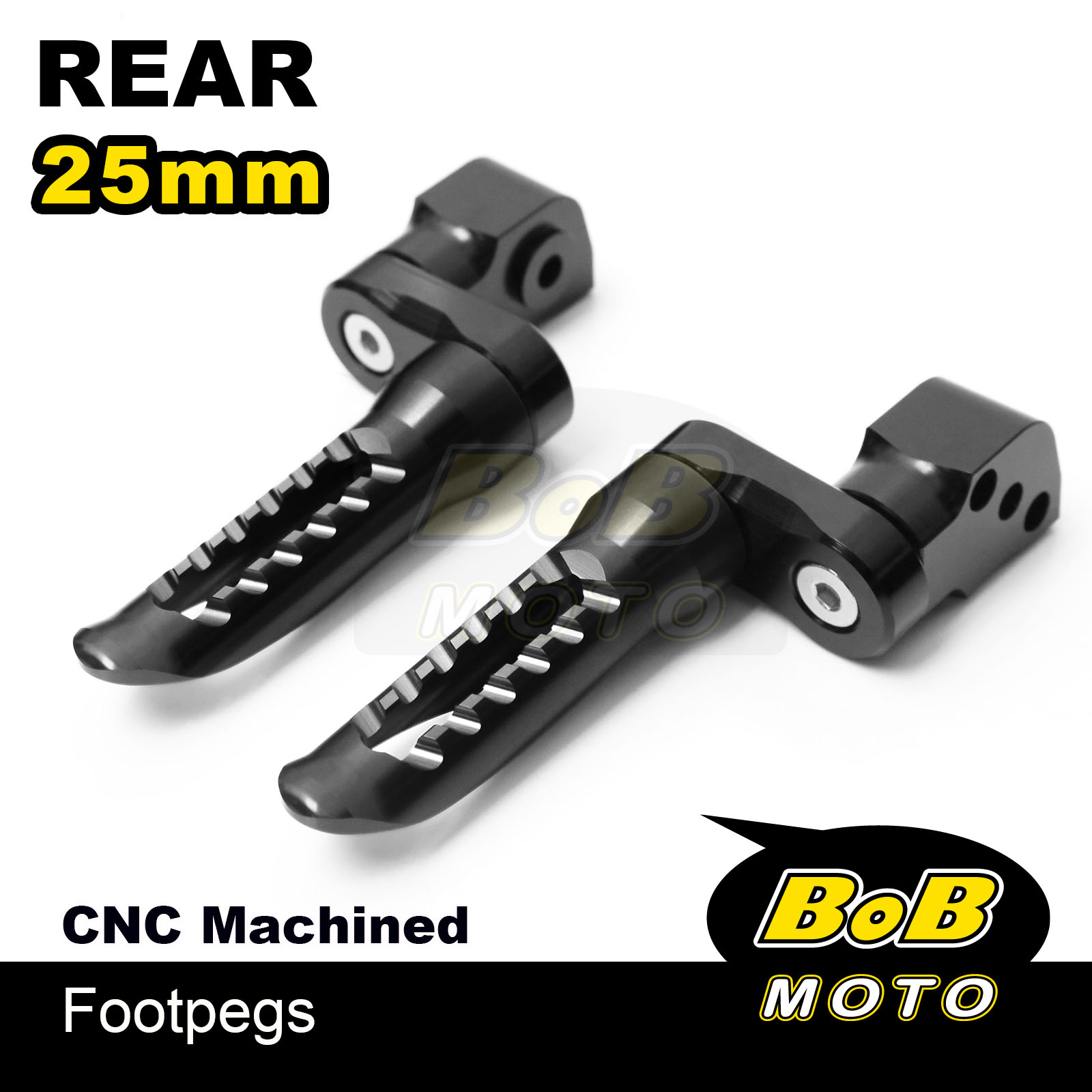 Billet BOB Rear Foot Pegs 2.5cm Adjustable For Yamaha MT-09 Tracer