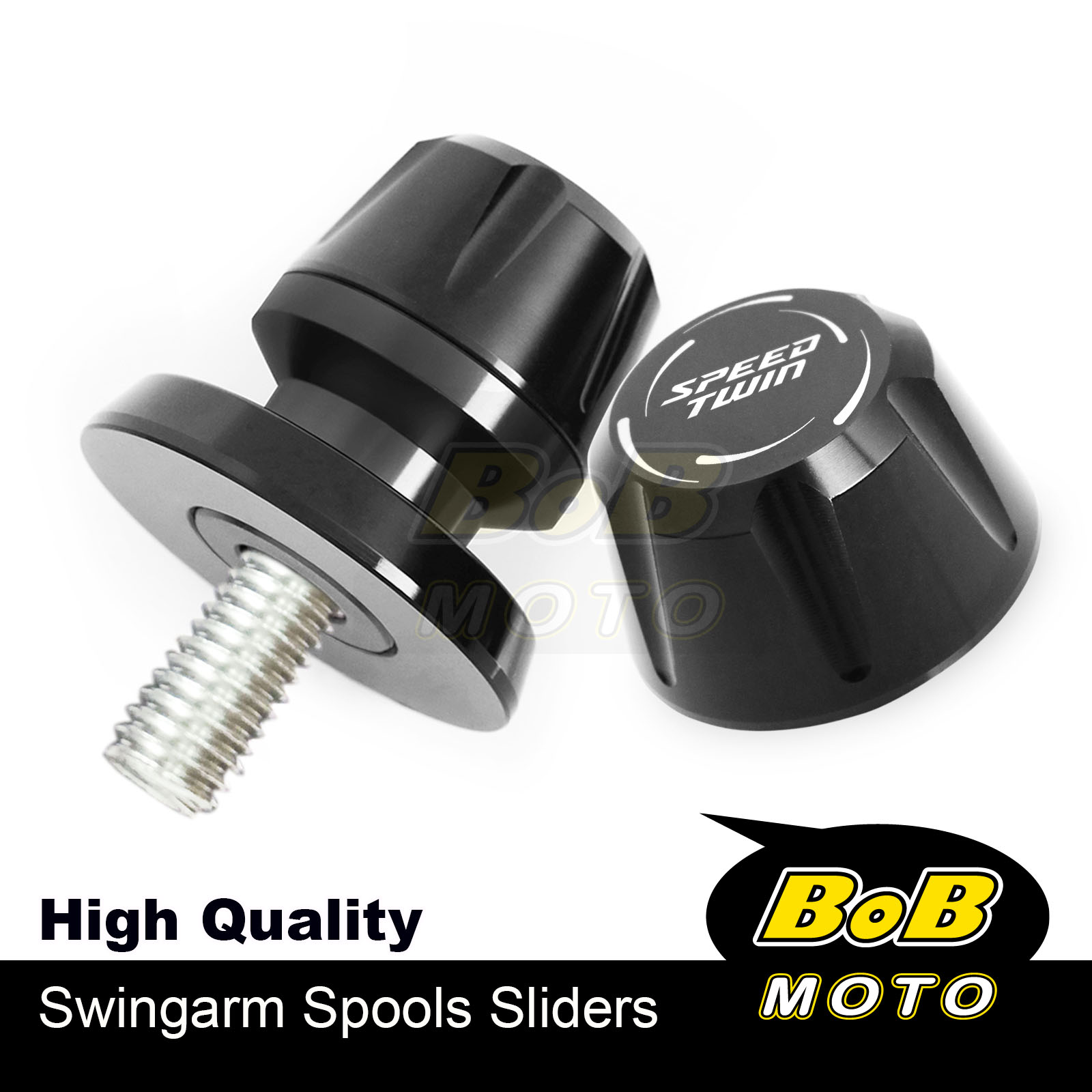 8mm L-Sonic CNC Swingarm Spools Pair For Speed Twin 1200 2019-2020 - Picture 10 of 14