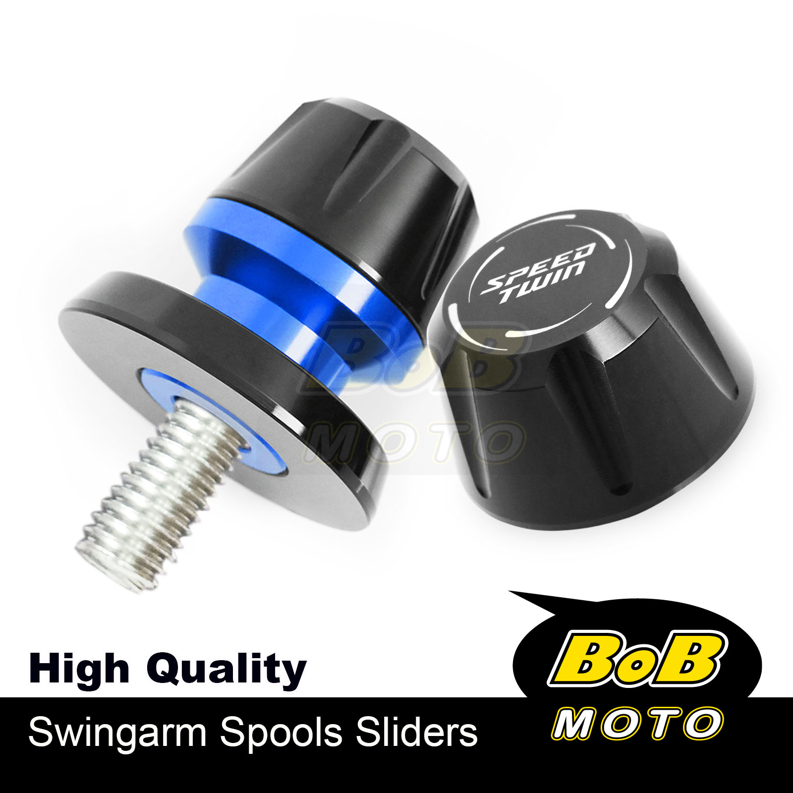 8mm L-Sonic CNC Swingarm Spools Pair For Speed Twin 1200 2019-2020 - Picture 11 of 14