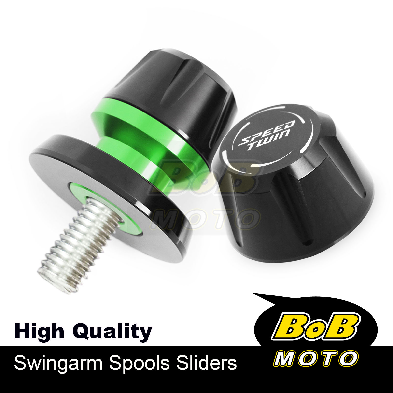 8mm L-Sonic CNC Swingarm Spools Pair For Speed Twin 1200 2019-2020 - Picture 13 of 14