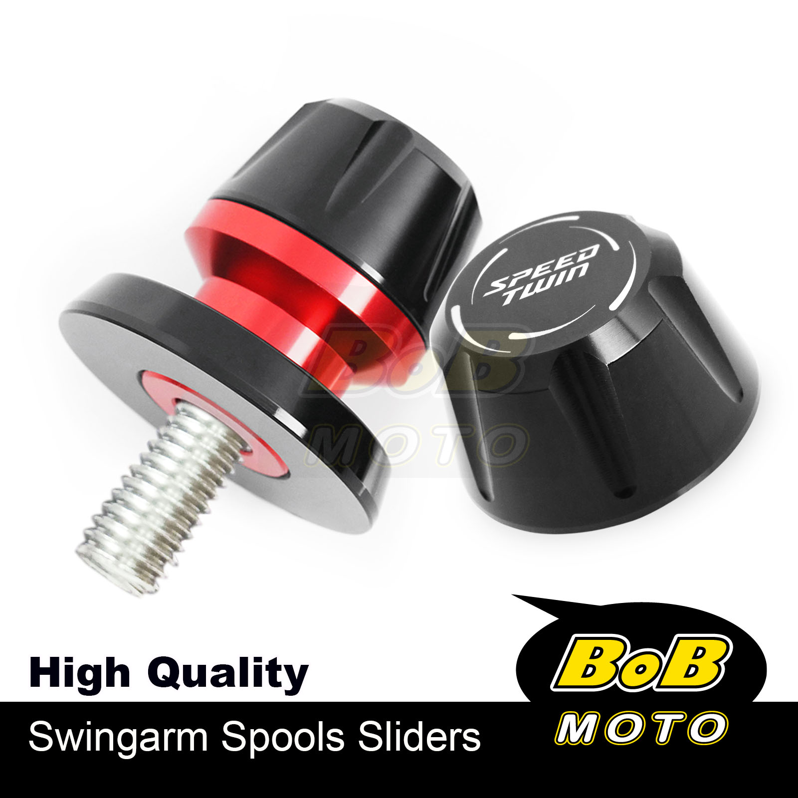 8mm L-Sonic CNC Swingarm Spools Pair For Speed Twin 1200 2019-2020 - Picture 14 of 14