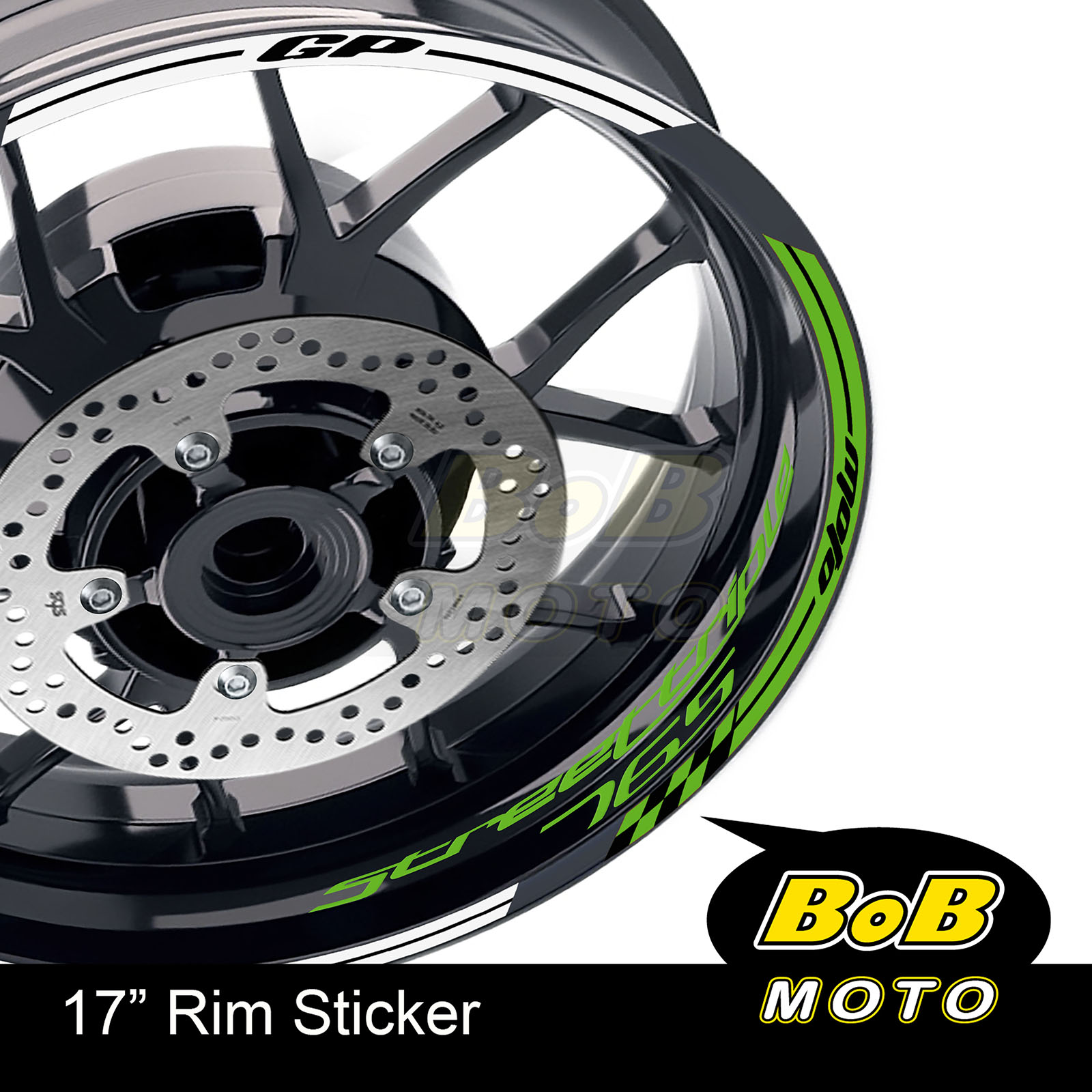 17" Rim White Wheel Decals Stickers For STREET TRIPLE 765 R/RS 17-18 - Picture 14 of 21