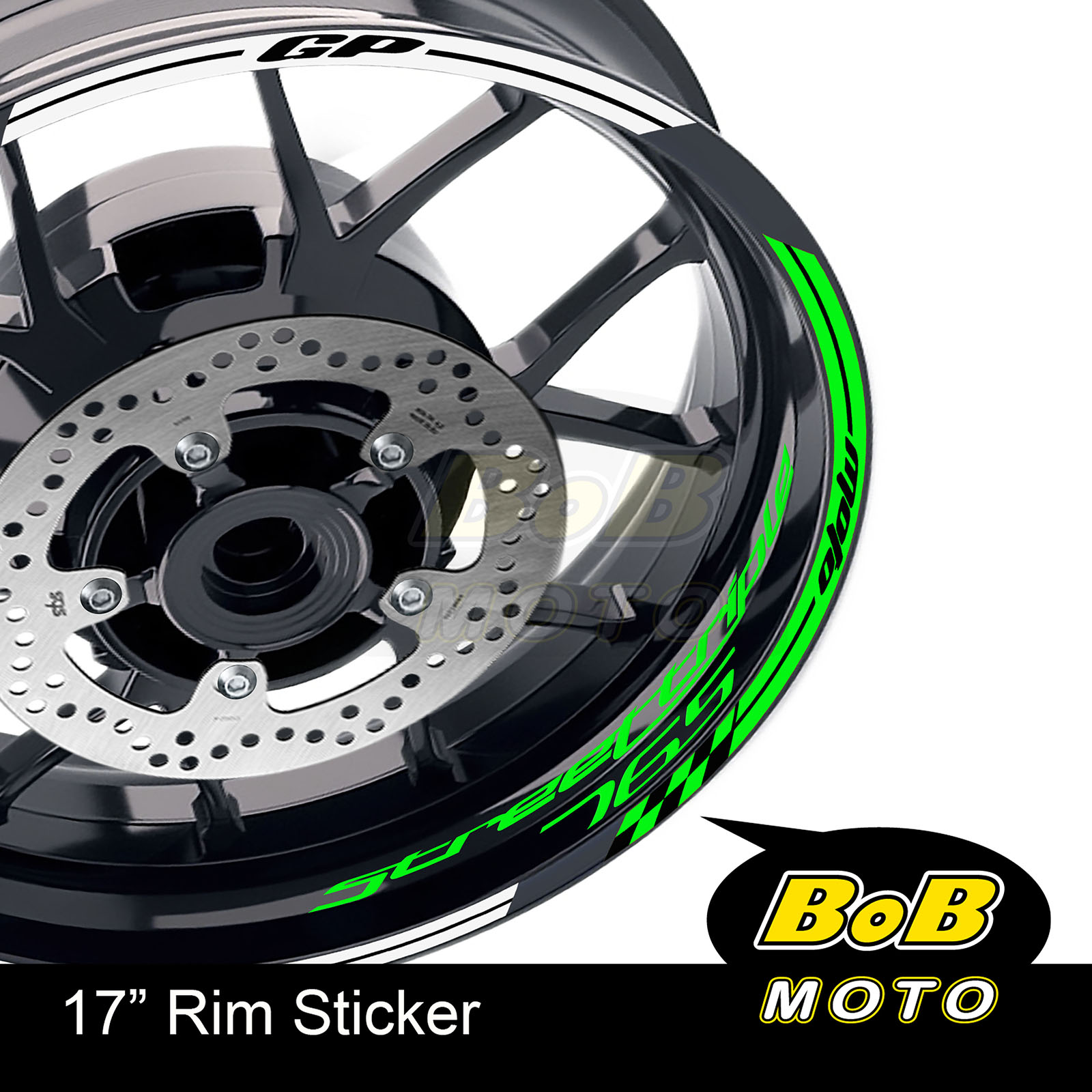 17" Rim White Wheel Decals Stickers For STREET TRIPLE 765 R/RS 17-18 - Picture 15 of 21