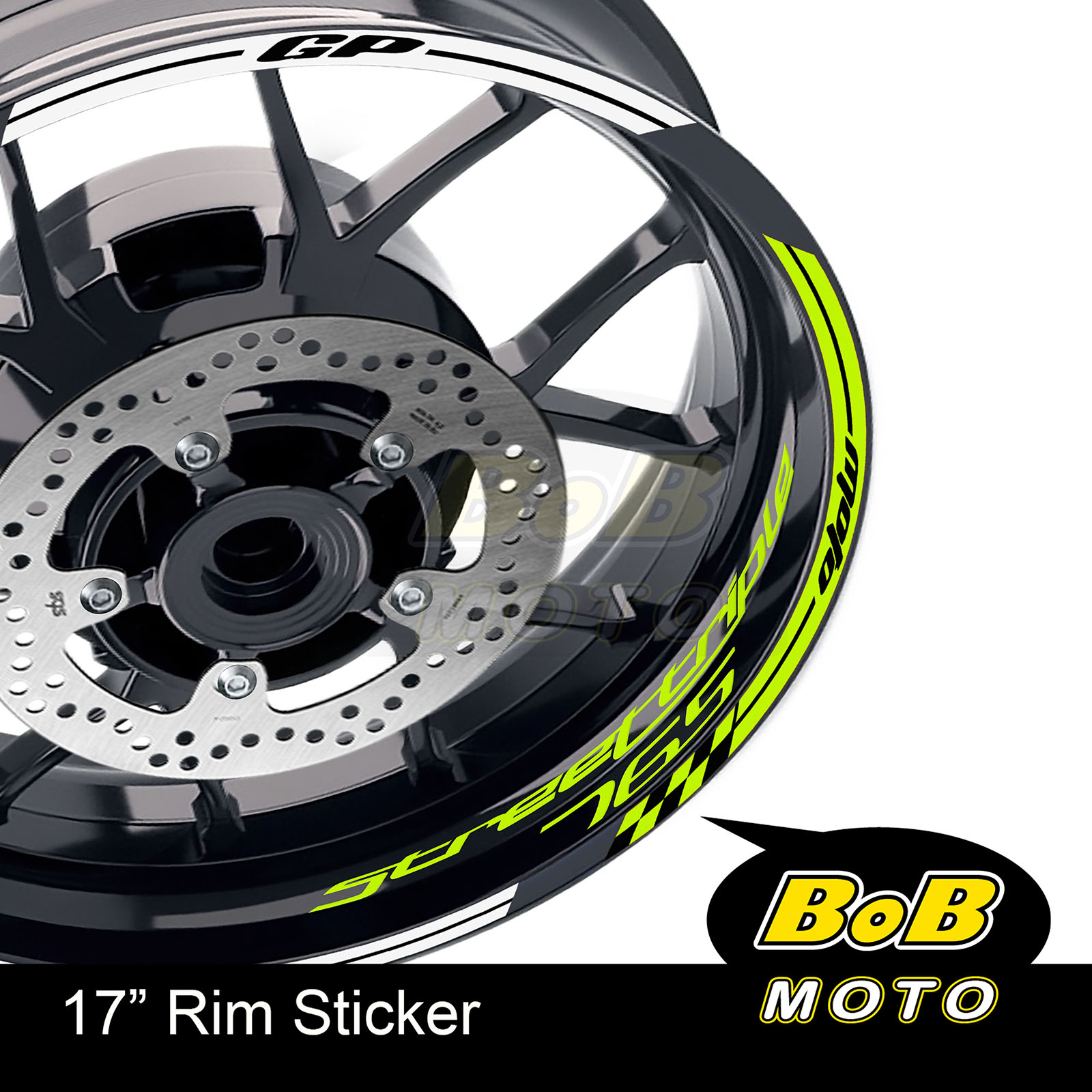 17" Rim White Wheel Decals Stickers For STREET TRIPLE 765 R/RS 17-18 - Picture 16 of 21