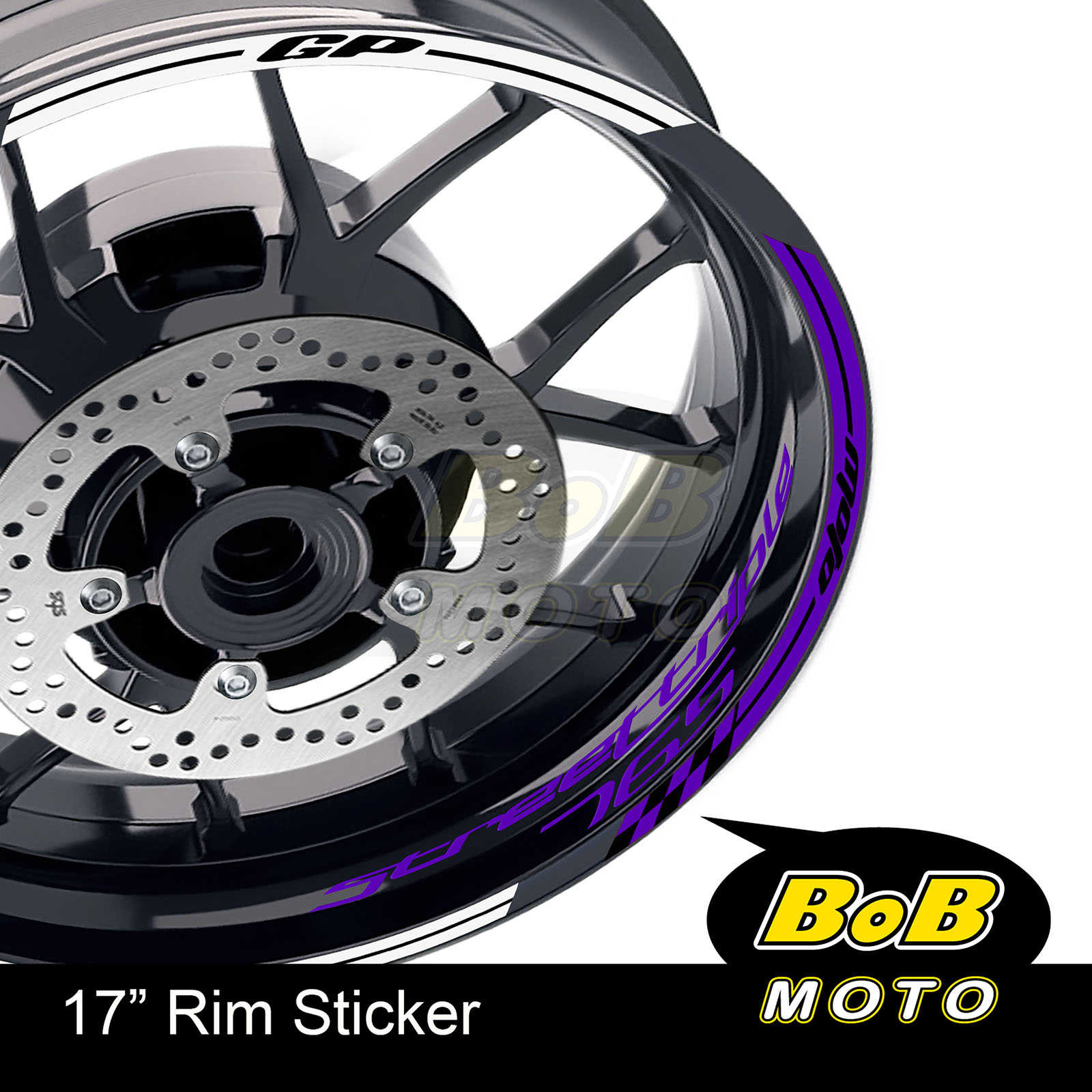 17" Rim White Wheel Decals Stickers For STREET TRIPLE 765 R/RS 17-18 - Picture 18 of 21