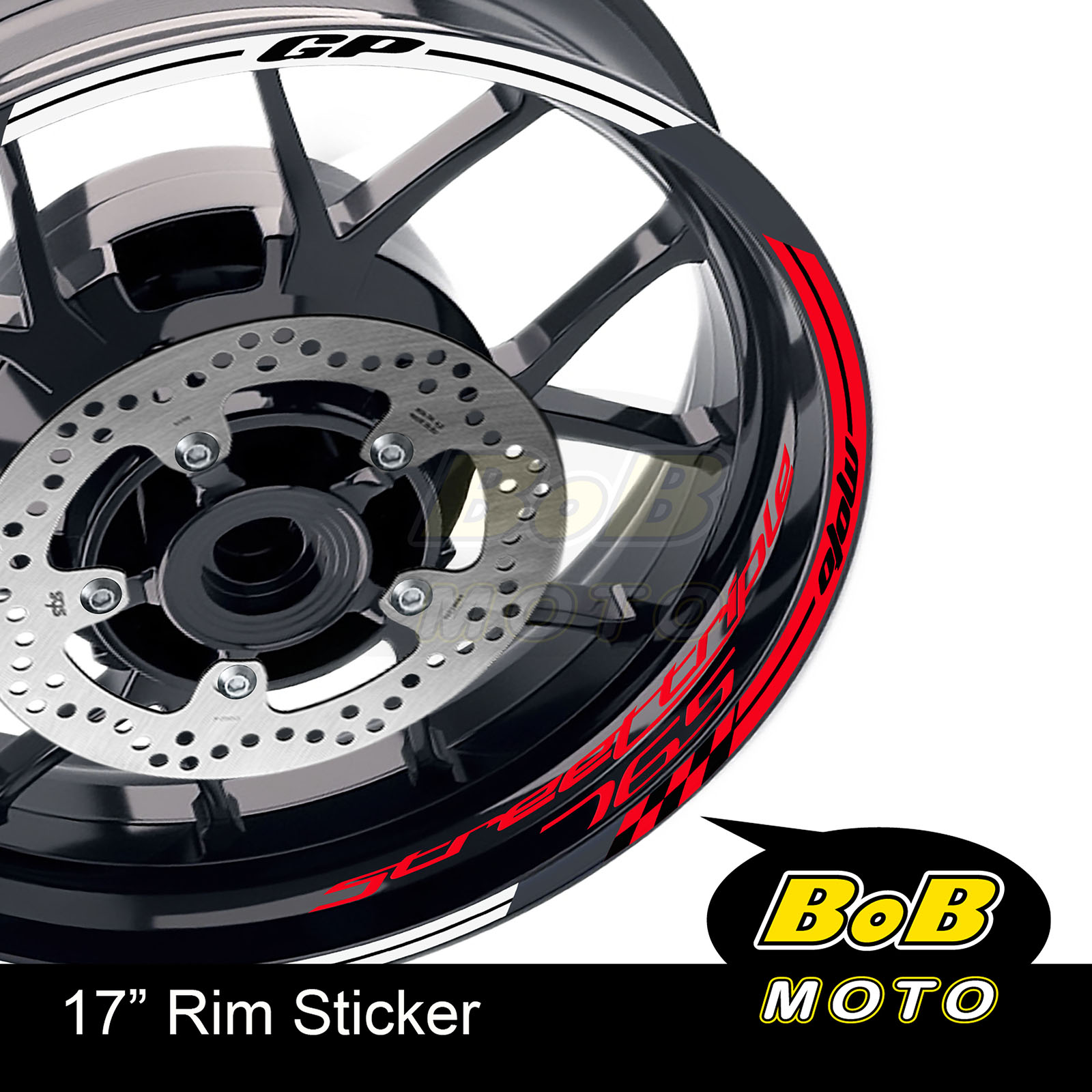 17" Rim White Wheel Decals Stickers For STREET TRIPLE 765 R/RS 17-18 - Picture 19 of 21