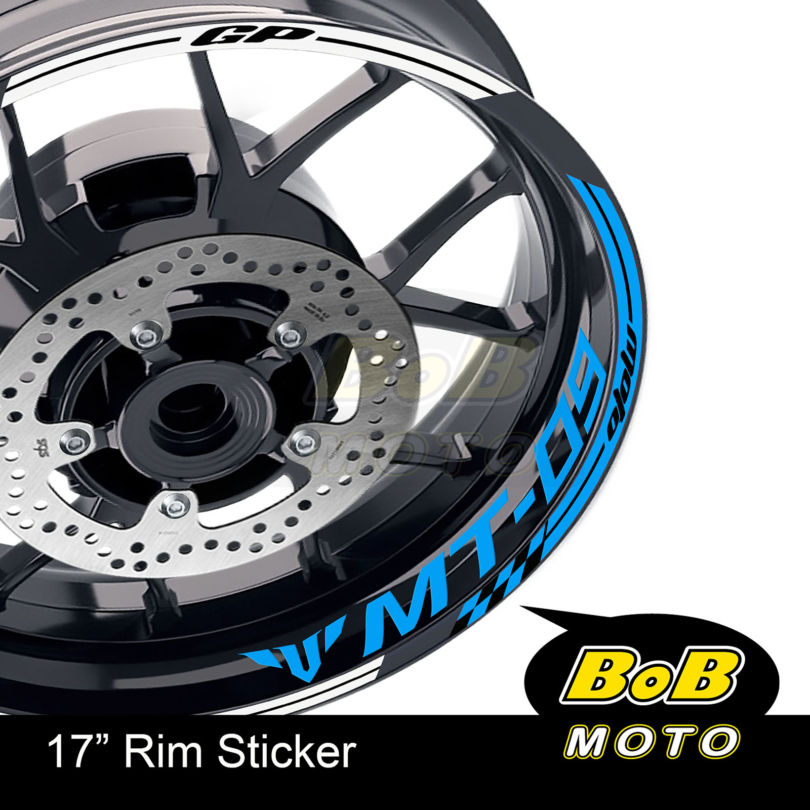 17" Aqua Rim Wheel Decals Stickers AA02 For Yamaha MT09 2018-2020 18 19 20 - Picture 12 of 21