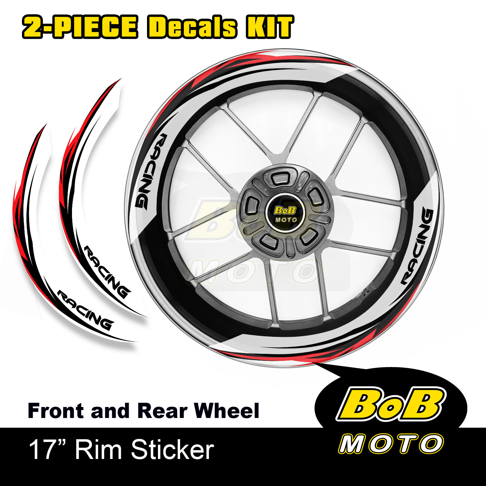 Stickered R1 Rims PLATINUM S01W Red 17
